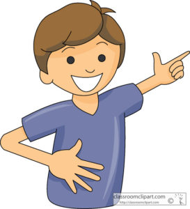 Boy Pointing clipart